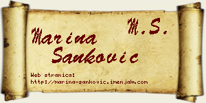 Marina Sanković vizit kartica